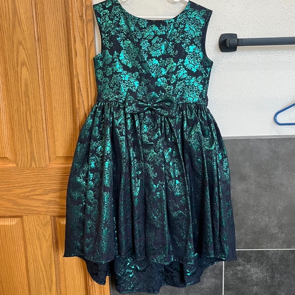 Pippa & Julie Green Metallic Holiday Christmas Party Dress Size 8 - Picture 1 of 9